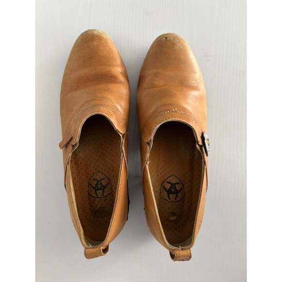 Ariat Women’s Tan Leather Slip On Clogs Heeled Shoes Size 8B Style 52321 - Picture 2 of 9